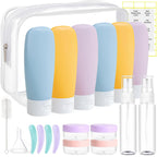 DEWSENSI 20 Pack Travel Bottles Set for Toiletries | TSA Approved, Leak Proof, Plastic Travel Size Containers, Refillable Accessories for Shampoo Conditioner Lotion Liquids