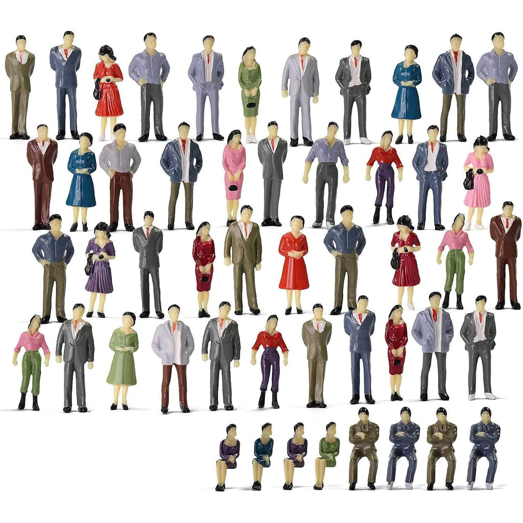 Buy now P50 Model Trains Architectural 1:50 O Scale Painted Figures O Gauge Sitting and Standing People for Miniature Scenes New (50PCS) 50PCS at indiglob india