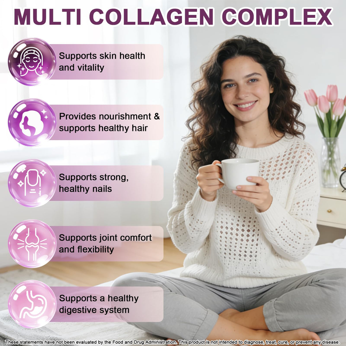 Liquid Collagen for Women & Men, Multi Hydrolyzed Collagen Peptides
