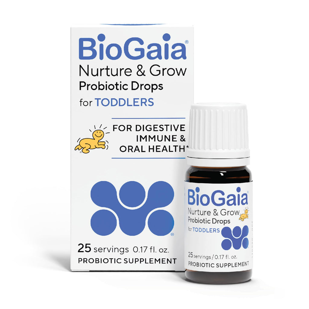 BioGaia Nurture & Grow Toddler Probiotic Drops | Gut, Immune & Oral Health | Age 1+ | Digestive Health & Regularity | Immune Support | Promotes Respiratory & Oral Health | Easy-to-use drops | 5mL