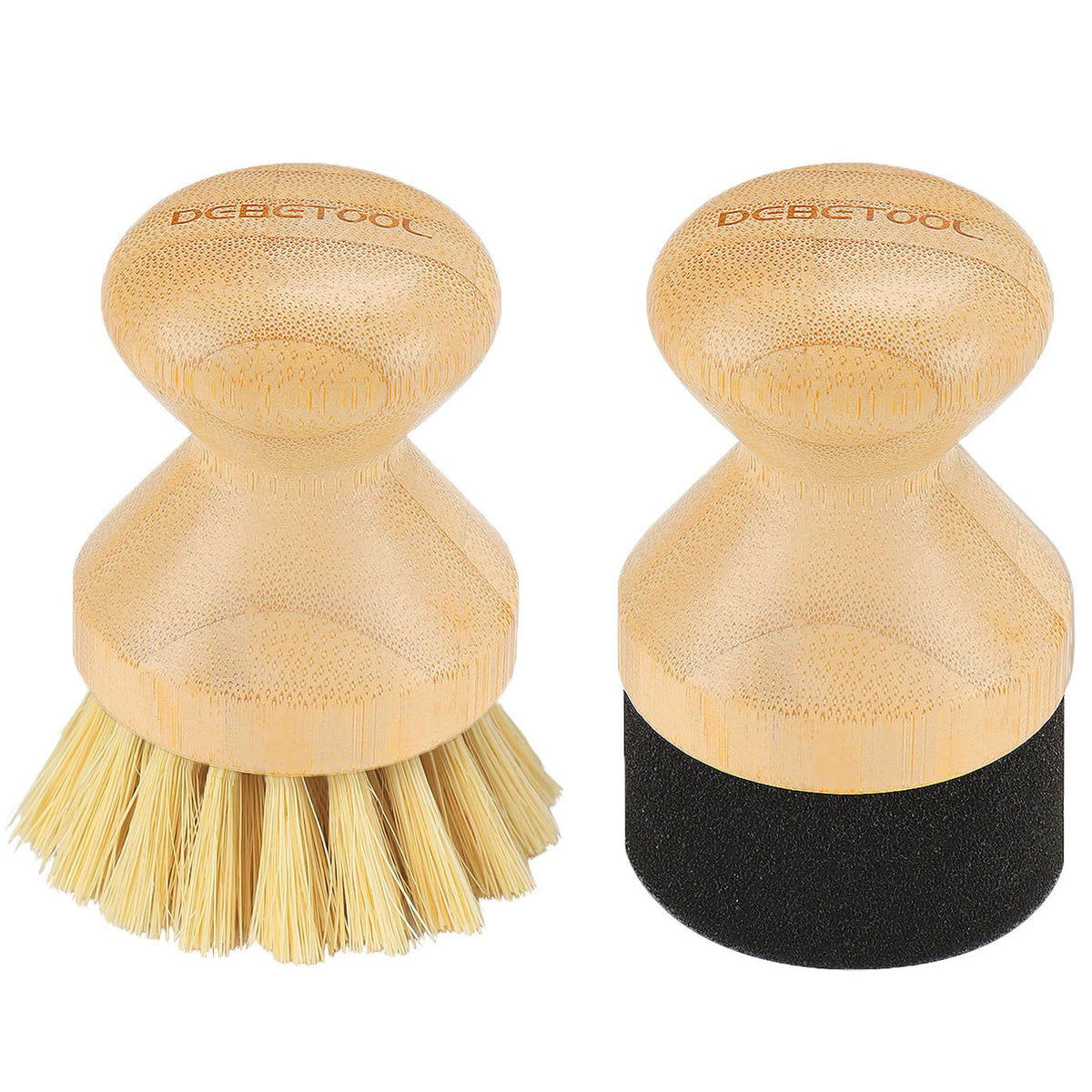 DEBETOOL Cutting Board Oil Applicator & Sisal Scrub Brush Set