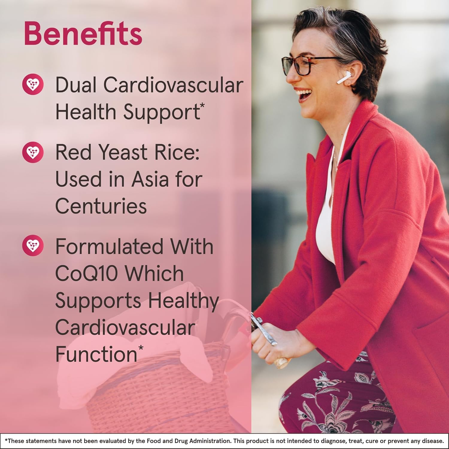 Jarrow Formulas Red Yeast Rice 1200 mg & CoQ10 100 mg Per Serving - 120 Veggie Caps, 60 Servings - Herbal Heart Health Dietary Supplement - Supports Cellular Health - Vegan (Pack of 2)