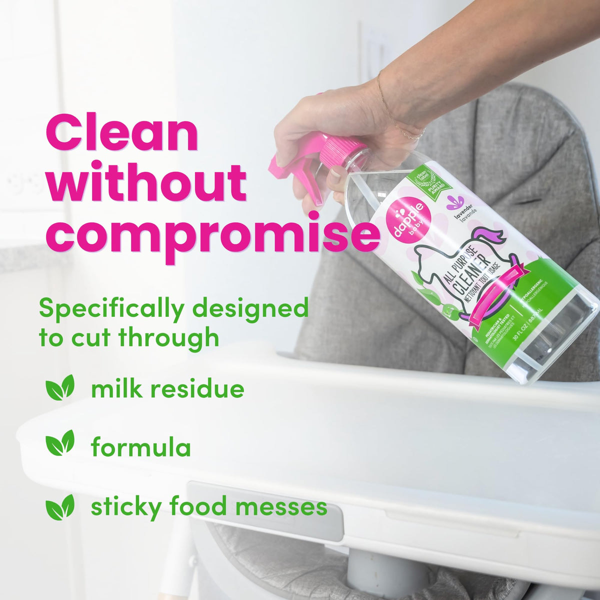 Dapple Baby - All Purpose Cleaning Spray, Lavender - 30 Fl Oz (2 Pack)