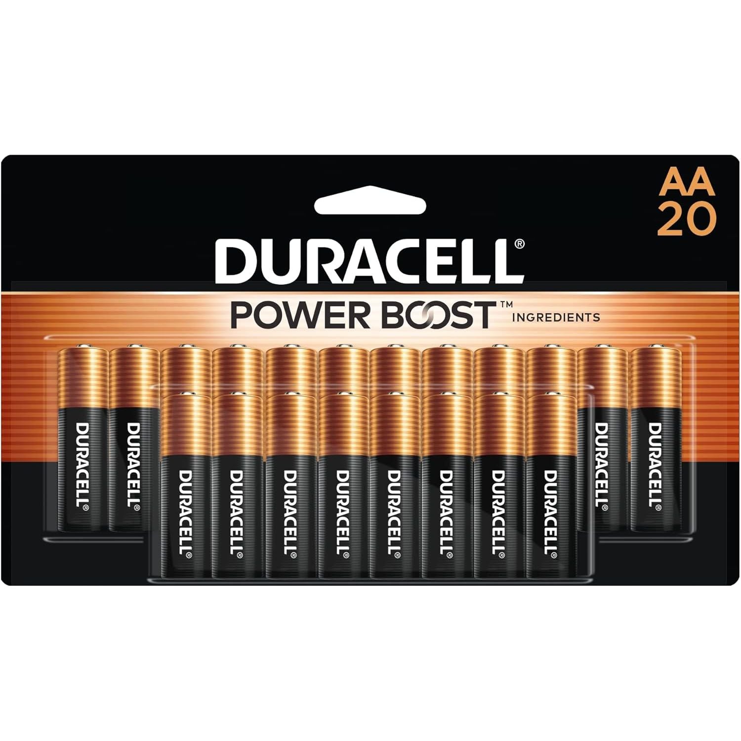 Buy now Duracell Coppertop AA Batteries with Power Boost Ingredients, 10 Count Pack Double A Battery with Long-lasting Power, Alkaline AA Battery for Household and Office Devices 20 Count (Pack of 1) at indiglob india