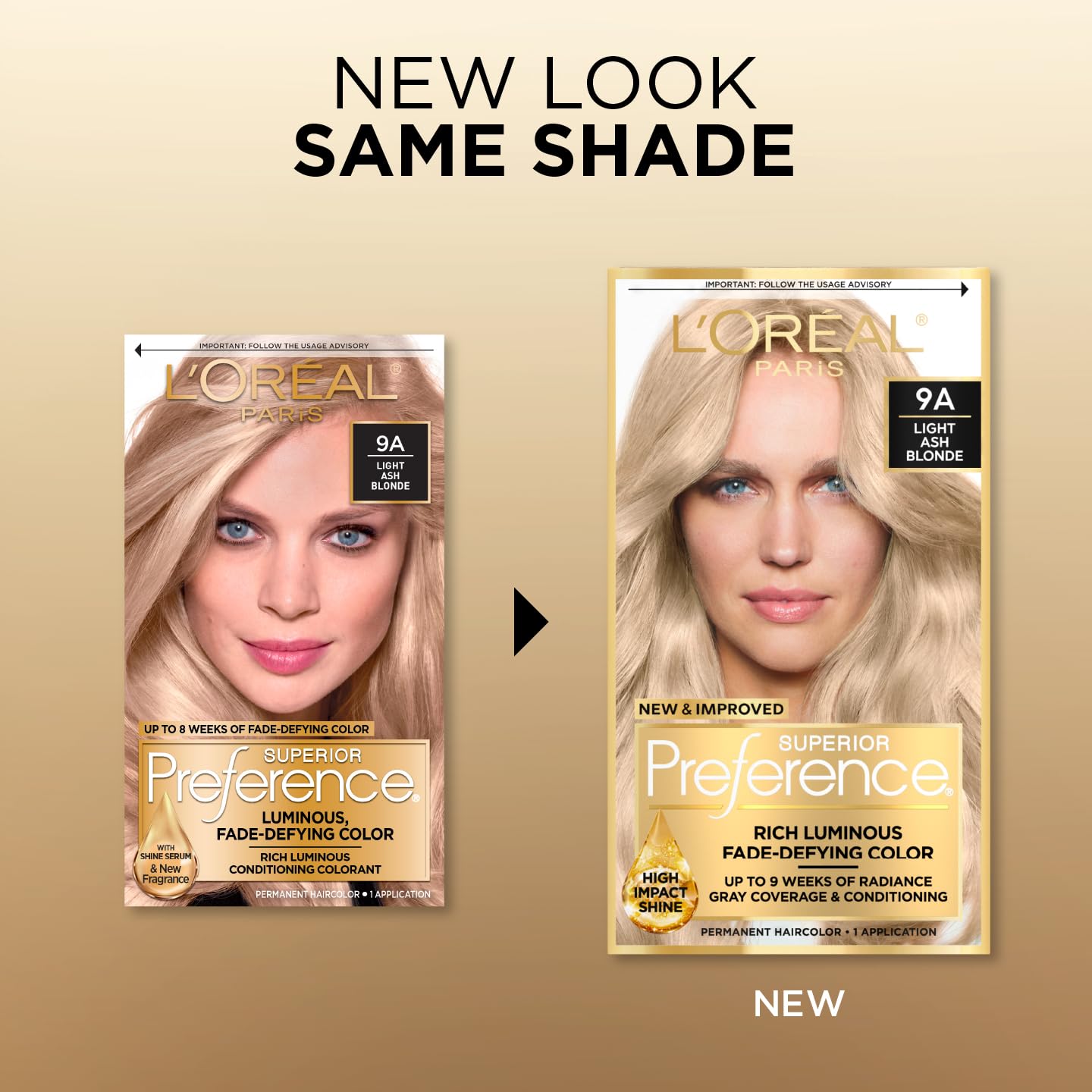 Buy now L'Oreal Paris Superior Preference Luminous Fade-Defying Permanent Hair Color, Hair Dye For Up to 9 Weeks of Radiance, Light Ash Blonde 9A, 1 Hair Dye Kit at indiglob india