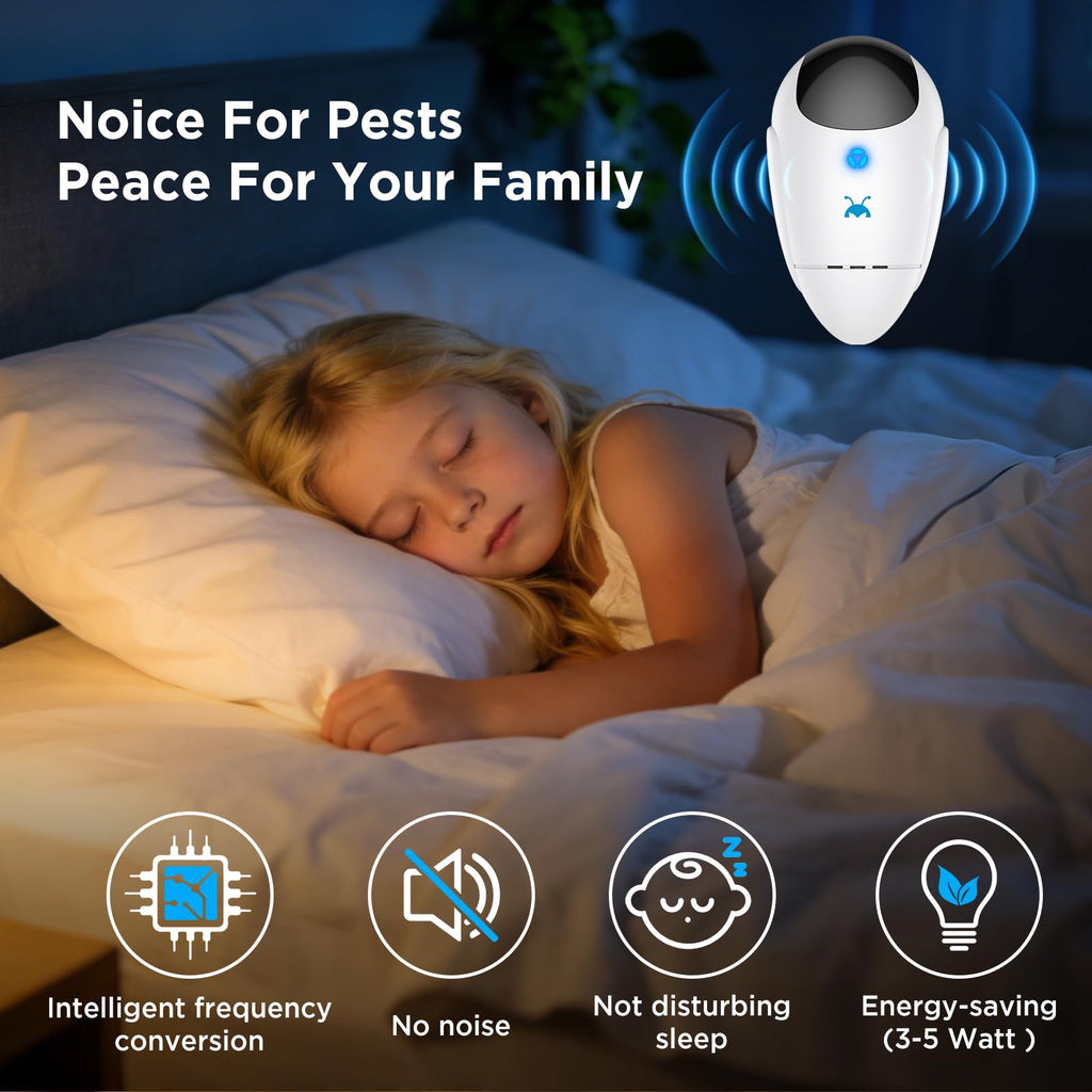 2026 Upgraded Ultrasonic Repeller Pest & Insect Indoor Repeller, 4 Pack