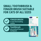 C.E.T. Oral Hygiene Kit for Cats, Seafood flavor Toothpaste with Toothbrush