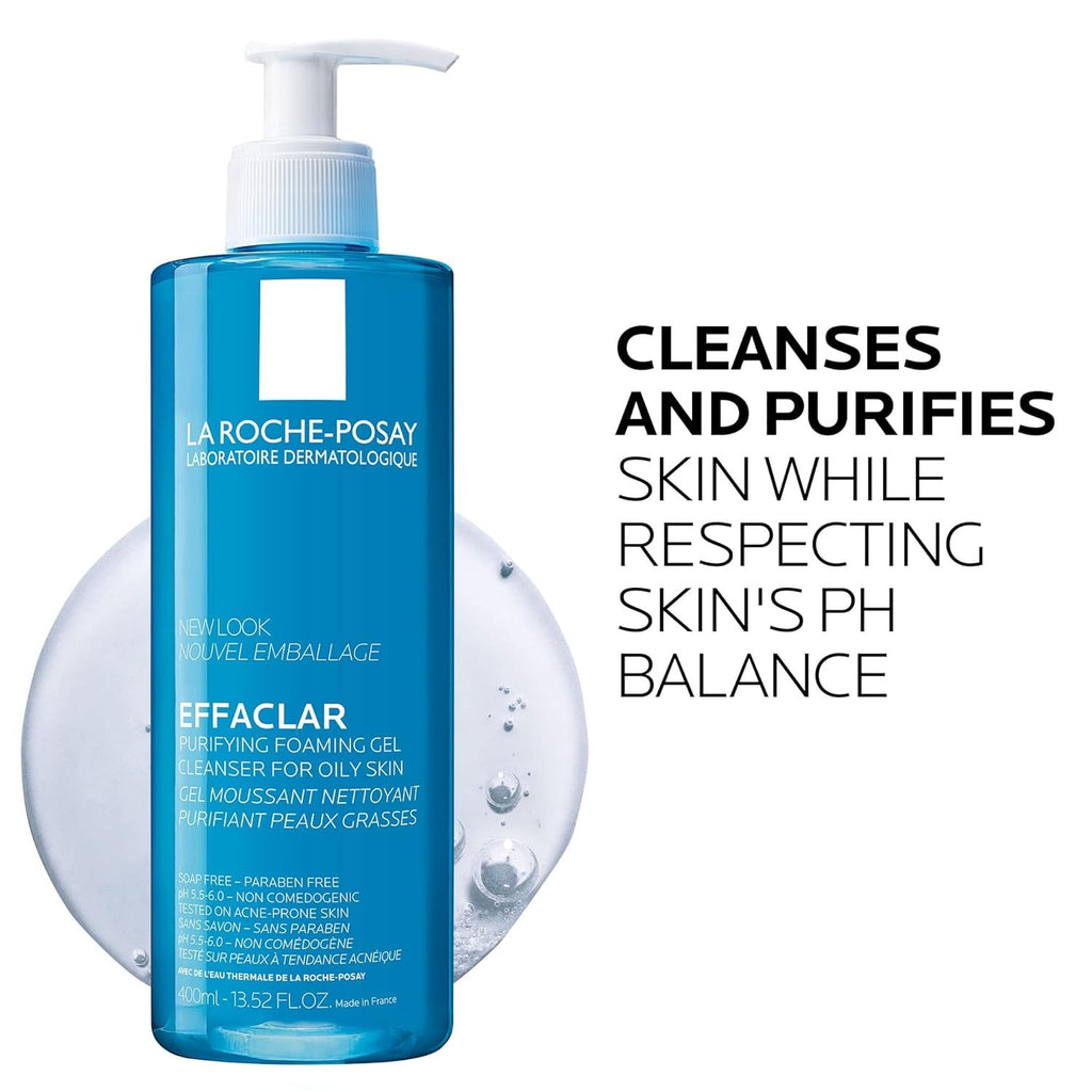 Buy now La Roche-Posay Effaclar Purifying Foaming Gel Cleanser for Oily Skin, With Zinc Pidolate To Remove Excess Oil & Shine, Alcohol Free & Oil Free, Sensitive Skin Tested at indiglob india