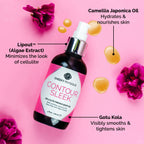 Buy now Contour Sleek Cellulite Smoothing Oil - Intensive Anti Cellulite Skin Tightening & Firming Body Oil with Gotu Kola - Natural Detox Oil for Cupping Massage or Lymphatic Drainage Treatment at indiglob india