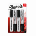 Sharpie King Size Permanent Markers, Large Chisel Tip, Black, 4 Count - Office Supplies, Quick Drying, Great for Poster Boards