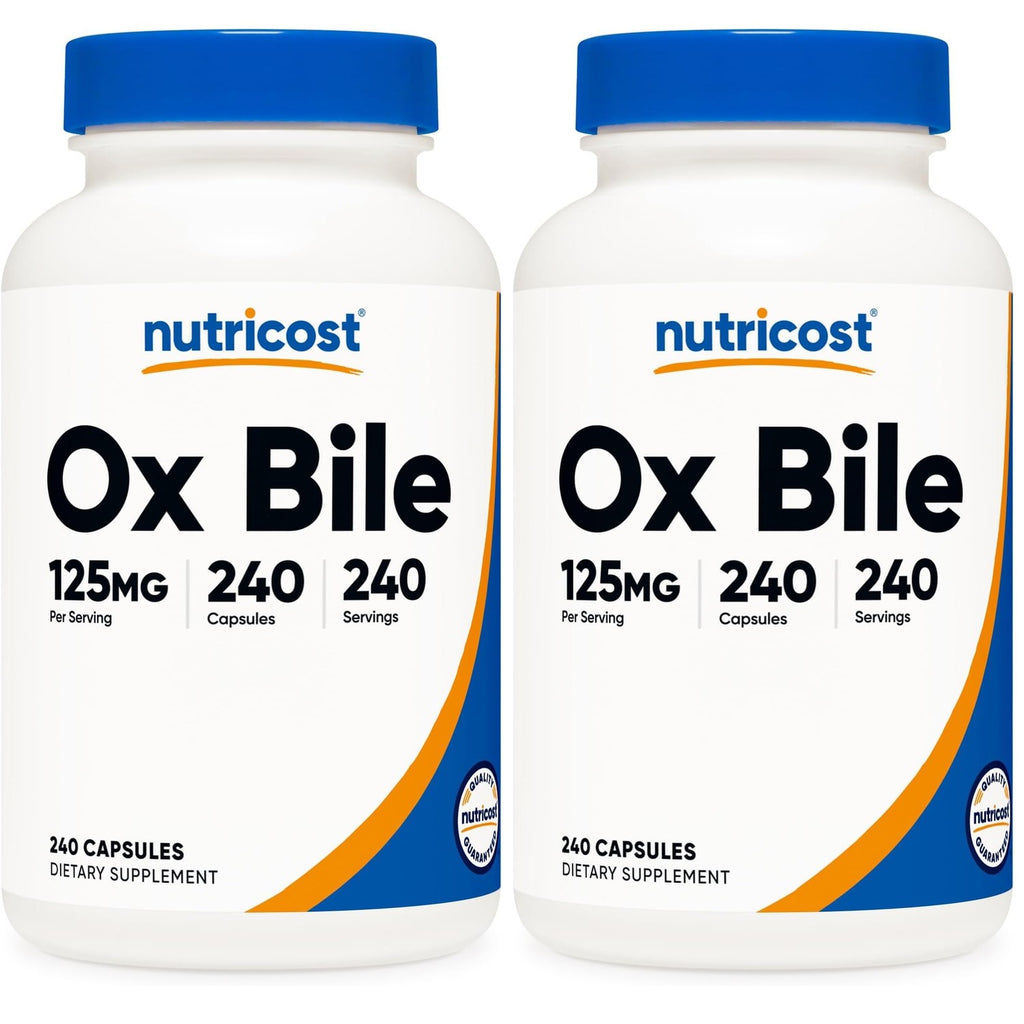 Nutricost Ox Bile Capsules 500mg Per Serving (120 Capsules) Gluten-Free | GMO-Free