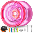 Buy now MAGICYOYO K2 Plus Crystal Orange Yoyo, Professional Fingerspin Trick Yo Yo for Kids/Adults, Responsive Yo-yo for Beginner, Replacement Unresponsive Bearing with 6 Yo yo Strings+Bearing Remover at indiglob india