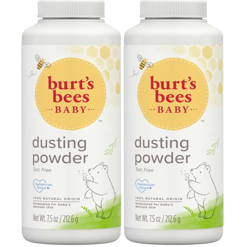 Burt's Bees Baby Dusting Powder, 7.5 Ounces | Talc-Free, Pediatrician Tested, Baby Skin Care Essential, Helps Keep Skin Soft and Dry, 100 Percent Natural Origin