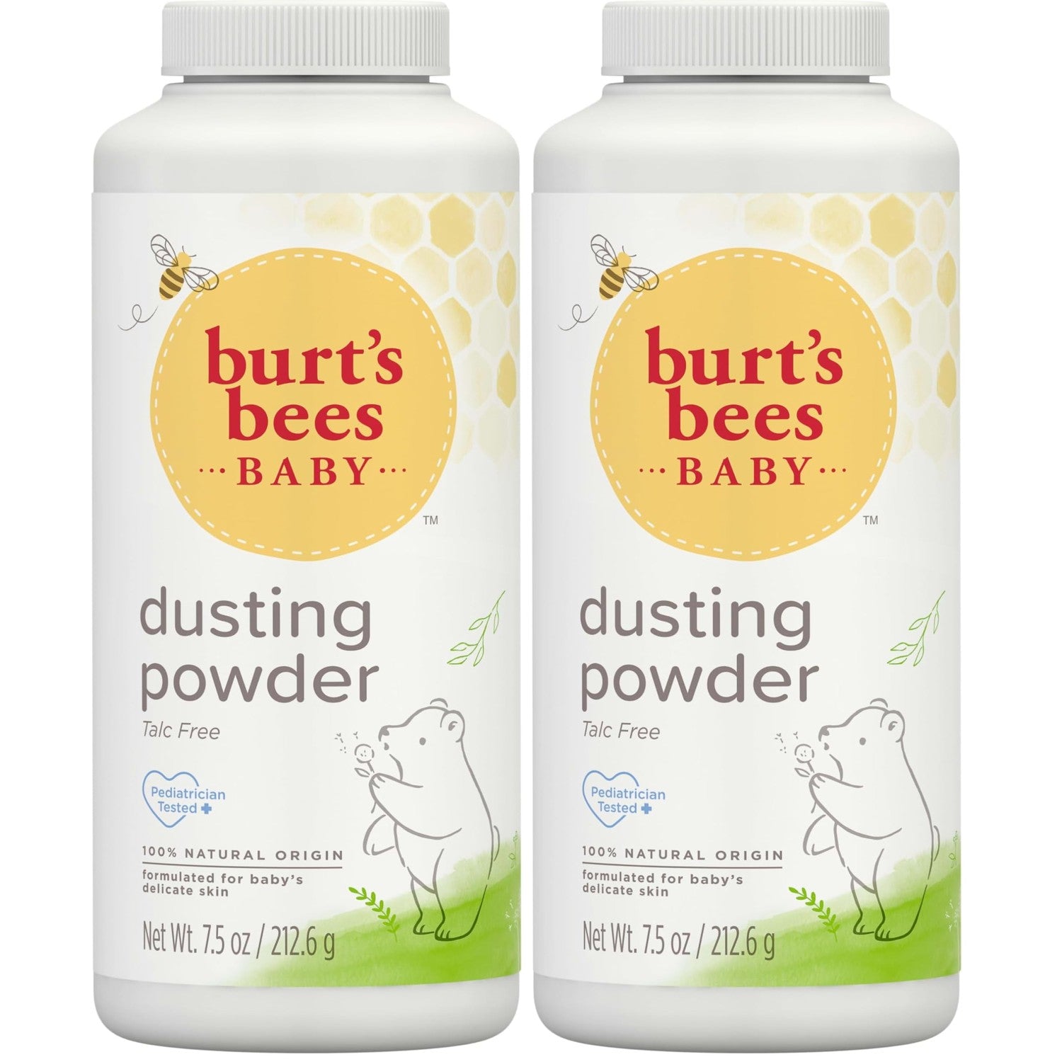 Burt's Bees Baby Dusting Powder, 7.5 Ounces | Talc-Free, Pediatrician Tested, Baby Skin Care Essential, Helps Keep Skin Soft and Dry, 100 Percent Natural Origin