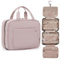 Buy now BAGSMART Toiletry Bag Travel Bag with Hanging Hook, Water-resistant Makeup Cosmetic Bag Travel Organizer for Accessories, Shampoo, Full-size Container, Toiletries (Baby Pink, Medium) Medium Baby Pink at indiglob india