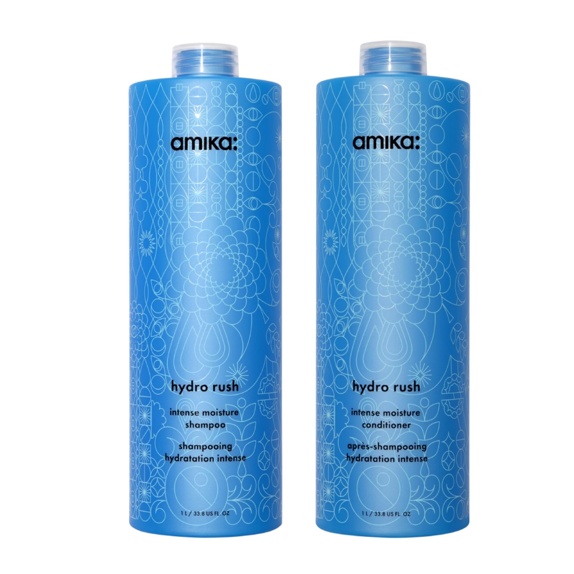 amika hydro rush intense moisture shampoo with hyaluronic acid