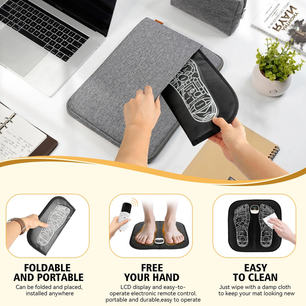 Transcutaneous Electrical Nerve Stimulator for Pain Relief,EMS Foot Stimulator Temporarily Reduce Lower Extremity Pain, EMS Foot Massager for Increase Local Blood Circulation.