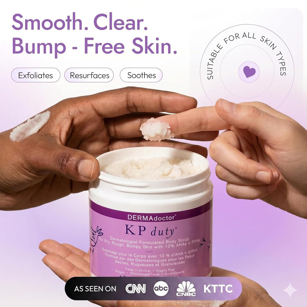 DERMAdoctor KP Bump Eraser Body Scrub, 10% AHAs + PHAs, Rough & Bumpy Skin