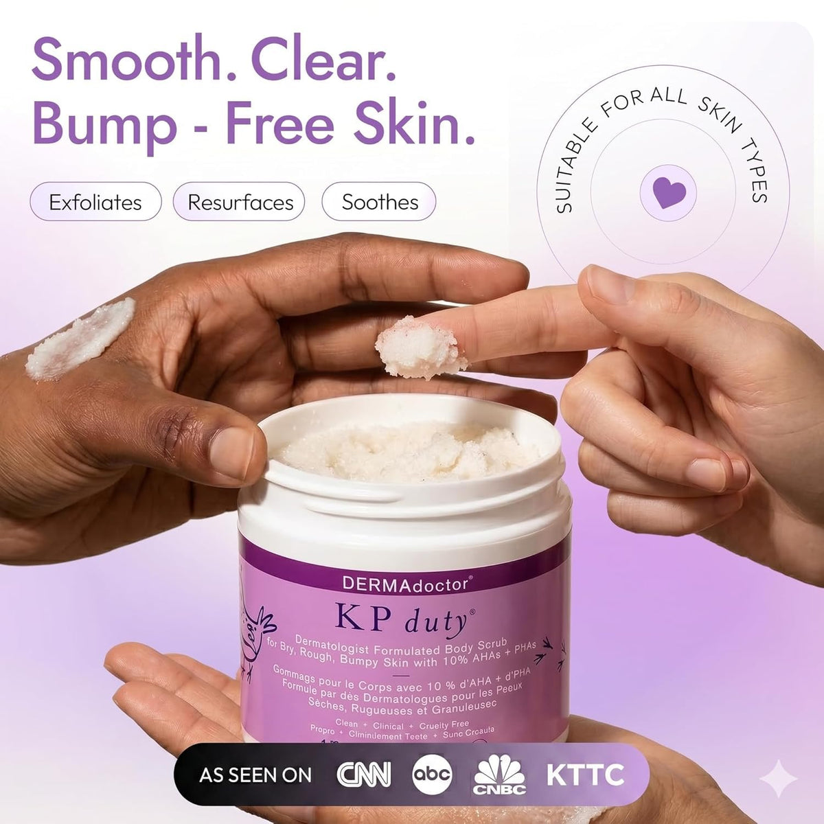 DERMAdoctor KP Bump Eraser Body Scrub, 10% AHAs + PHAs, Rough & Bumpy Skin