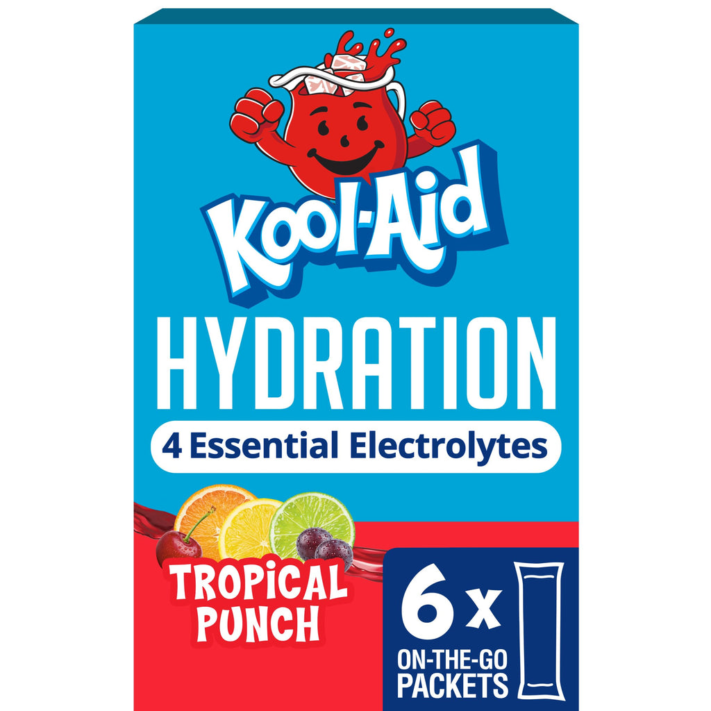 Kool-Aid Jammers Hydration, 6 On-the-Go Pkts, Tropical Punch, 1.32 oz