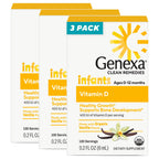 Genexa Vitamin D Drops for Infants & Newborn, Made Clean, 300 Servings | Dye Free, 0% Artificial Additives, Organic, Gluten Free, Non-GMO, Supports Growth & Bone Development in Babies & Toddlers