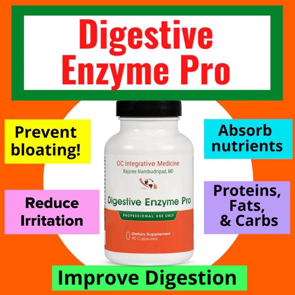 Digestive Enzyme Pro by Dr. Rajsree, MD | Full Spectrum Digestive Enzyme Support for Gas, Bloating & Indigestion | with Betaine, Pepsin, Ox Bile & Pancreatin | 90 Capsules