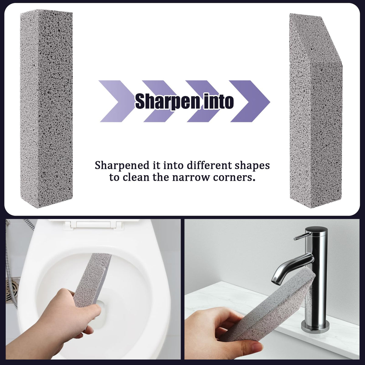 6 Pc Pumice Stone for Home Cleaning, Pumice Stick Toilet Cleaner