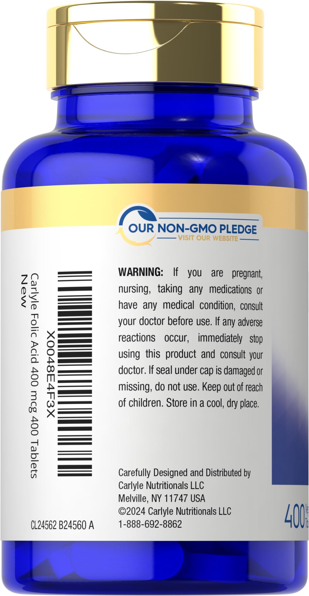 Carlyle Folic Acid 400 mcg | 400 Tablets