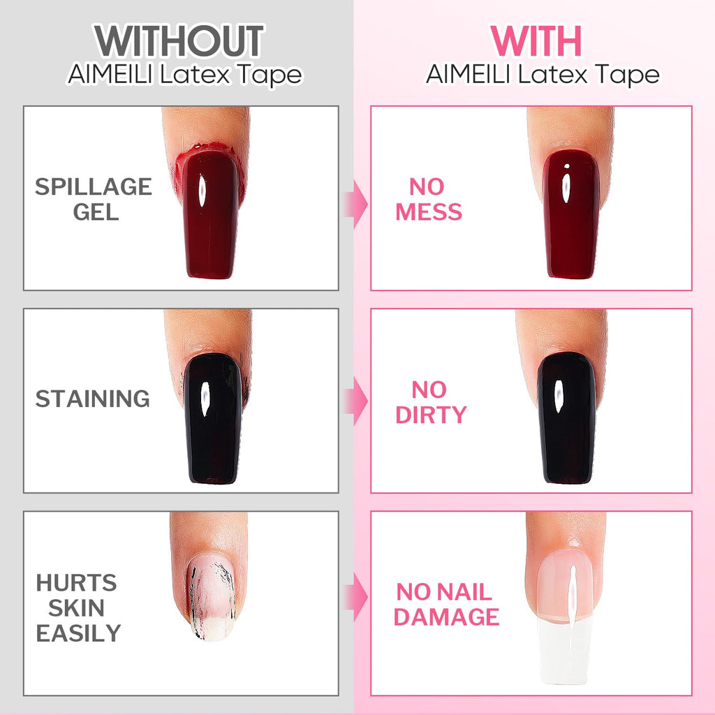 Buy now AIMEILI Latex Tape Skin Protector for Nail Art 15ml, Peel off Cuticle Guard for Stamping Nail Polish Barrier Manicure Cuticle for Women at indiglob india