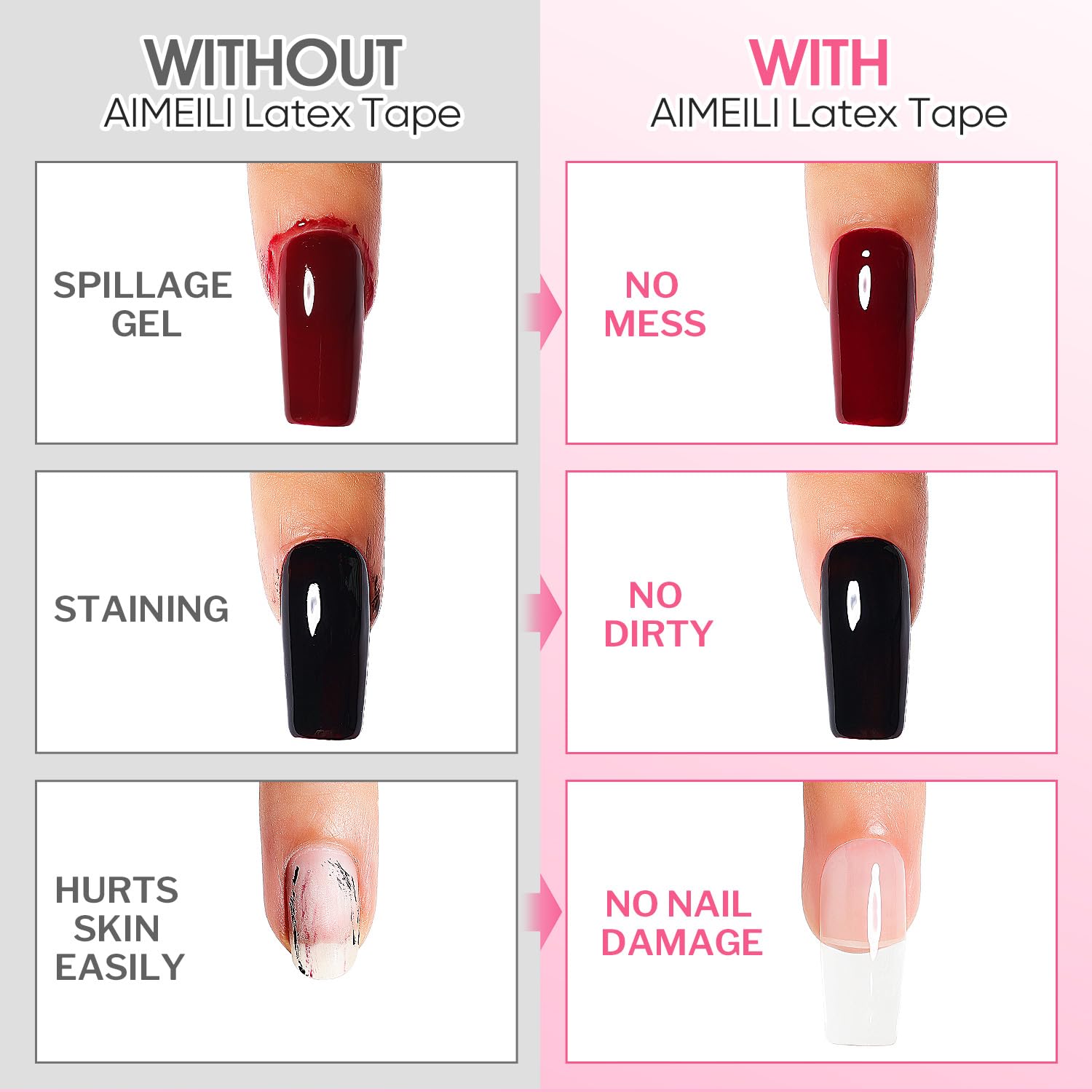 Buy now AIMEILI Latex Tape Skin Protector for Nail Art 15ml, Peel off Cuticle Guard for Stamping Nail Polish Barrier Manicure Cuticle for Women at indiglob india