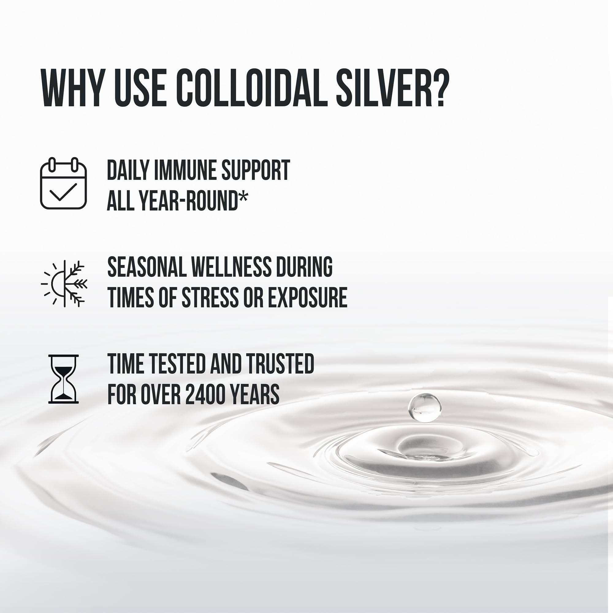 Sovereign Silver Immune Support, Colloidal Silver, Fine Mist Spray, 2 fl oz | Bio-Active Silver Hydrosol, 10 ppm