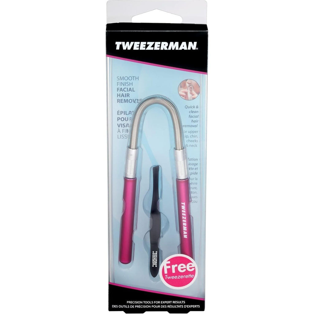 Buy now Tweezerman Smooth Finish Facial Hair Remover with Free Tweezerette, Pink at indiglob india