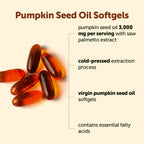 Micro Ingredients Pumpkin Seed Oil with Saw Palmetto, 75 Softgels | Cold Pressed, Pure Virgin Oil, Essential Fatty Acids & Phytosterols | Hair Growth & Prostate Health Support* | Non-GMO