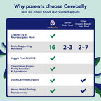 Cerebelly Organic Toddler Snack Bars, Carrot Date Smart Bars, 16 Brain-Supporting Nutrients, No Added Sugar, Gluten Free, Nut Free, Kids Snacks, 5 Pack