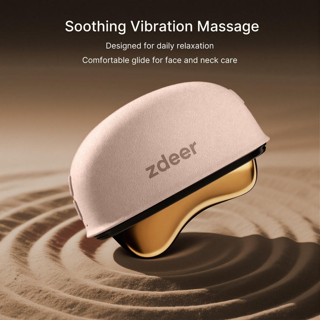GS5 Electric Heated Gua Sha Kit, Red Light Face Massager Tool, Pink | Brass Beauty Device for Face & Neck Sculpting & Firming, 2 × 10ml Essential Oils, 3 Heat & Vibration Levels, Gift for Women