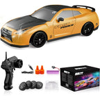 Buy now Remote Control Car RC Drift Car 2.4GHz 1:24 Scale 4WD High Speed RC Cars Vehicle with LED Lights Batteries and Drifting Tires Racing Sport Toy Cars for Adults Boys Girls Kids Gift Yellow at indiglob india