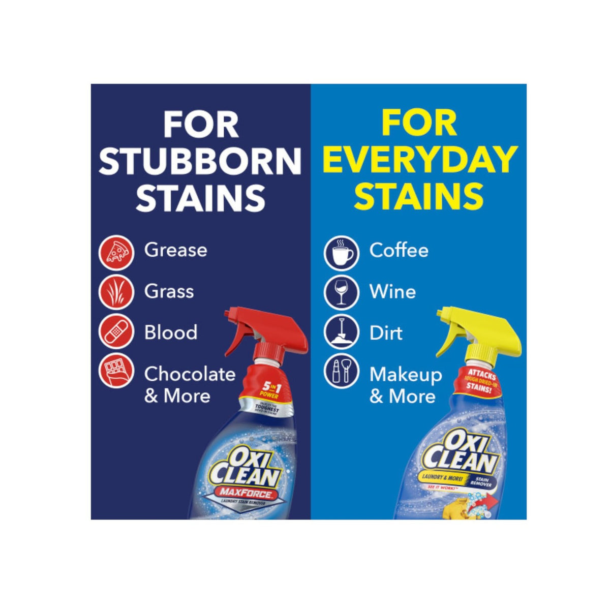 OxiClean Max Force Laundry Stain Remover Spray, 12 fl oz + 48 Fl Oz Refill Bottle Kit 60 Fl Oz Total