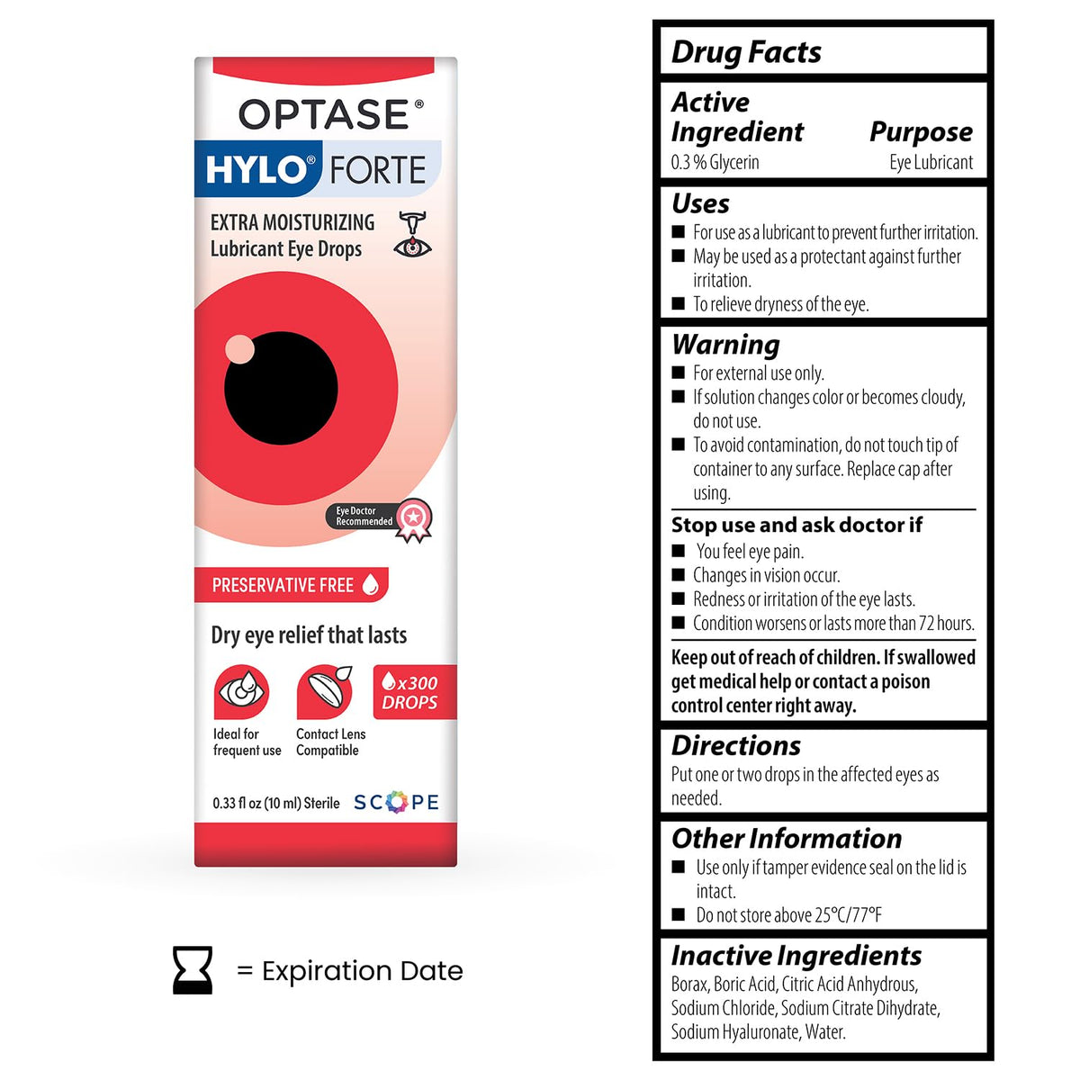 Optase® HYLO® Forte Dry Eye Drops, 0.33 fl oz