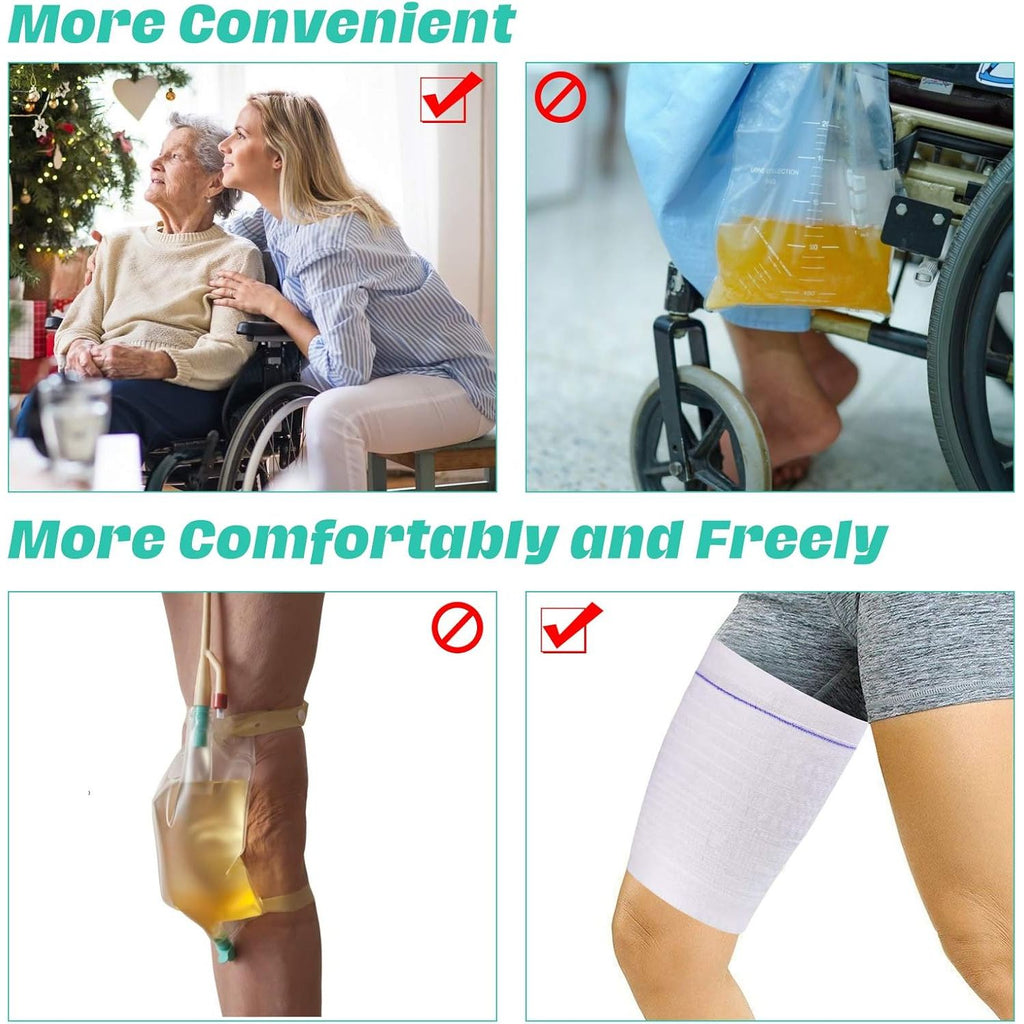 Buy now Catheter Leg Bag Holder Urine Bag Leg Sleeve Drainage Bag Covers Urinary Drainage Bag Washable Urinary Incontinence Supplies for Men,Women (M-1) at indiglob india