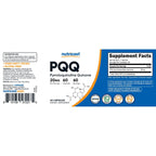 Nutricost PQQ (Pyrroloquinoline Quinone) 20mg, 60 Capsules | Vegetarian Capsules, GMO-Free, Gluten Free