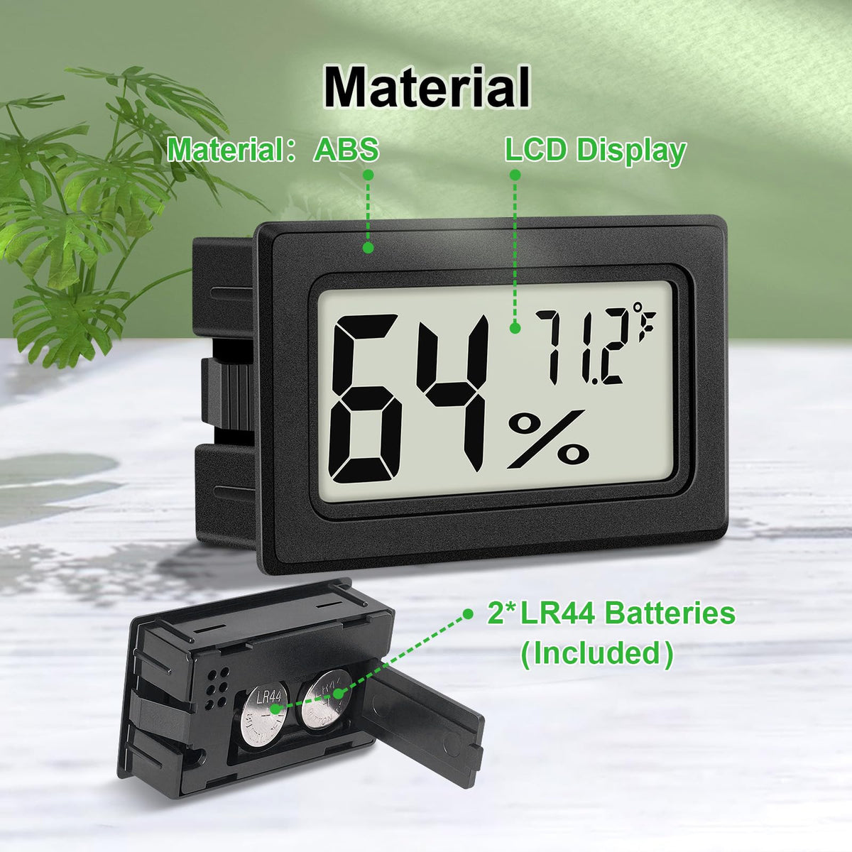 6-Pack Mini Hygrometer Indoor Humidity Meter Digital Thermometer