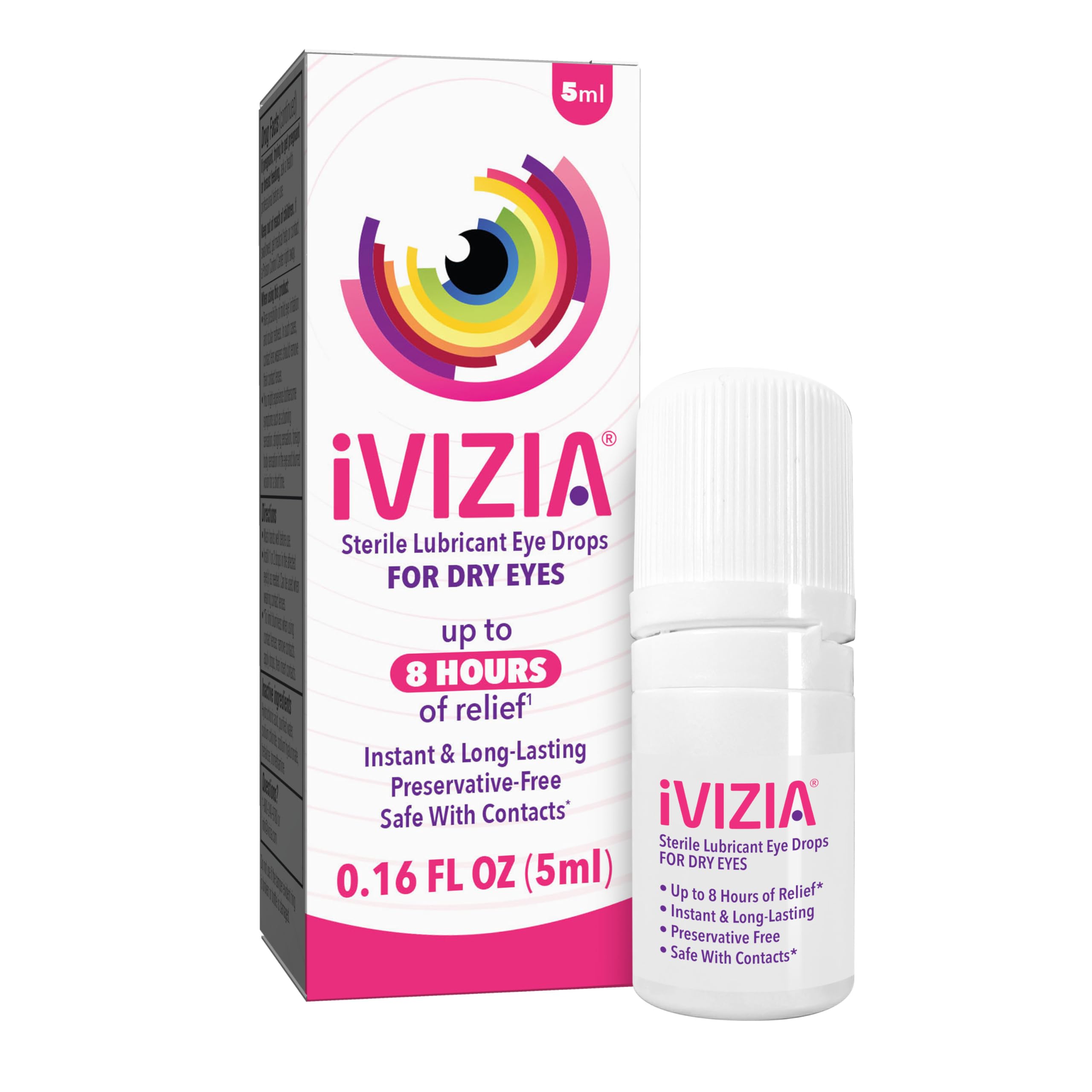 Buy now iVIZIA Sterile Lubricant Eye Drops for Dry Eyes, Preservative-Free, Moisturizing, Dry Eye Relief, Contact Lens Friendly, 0.16 fl oz Bottle Packaging May Vary 5ml at indiglob india