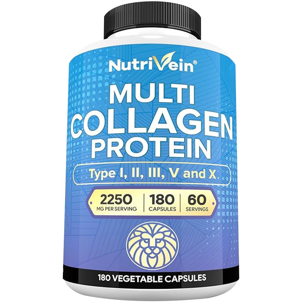 Nutrivein Premium Multi Collagen Capsules – 2250mg - 180 Caps
