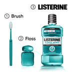 Listerine Cool Mint Antiseptic Mouthwash, Intense Mint, 33.8 fl. oz/1L x 2