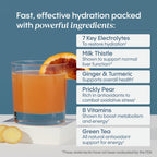 Hydralyte Liver Support + Electrolytes Milk Thistle Drink, Blood Orange