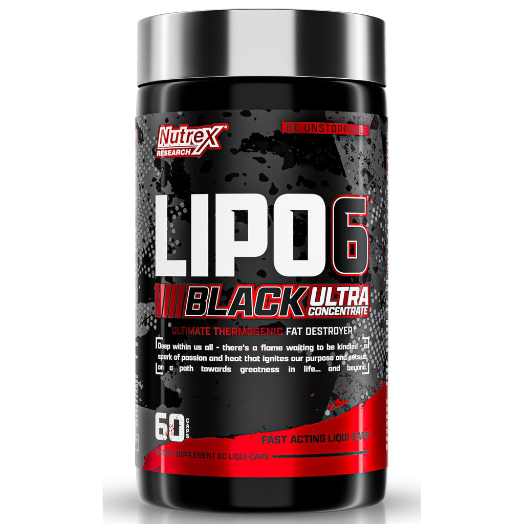 Nutrex Research Lipo-6 Black Ultra Concentrate | Thermogenic Energizing Fat Burner Supplement, Increase Weight Loss, Energy & Intense Focus |Capsule, 60Count