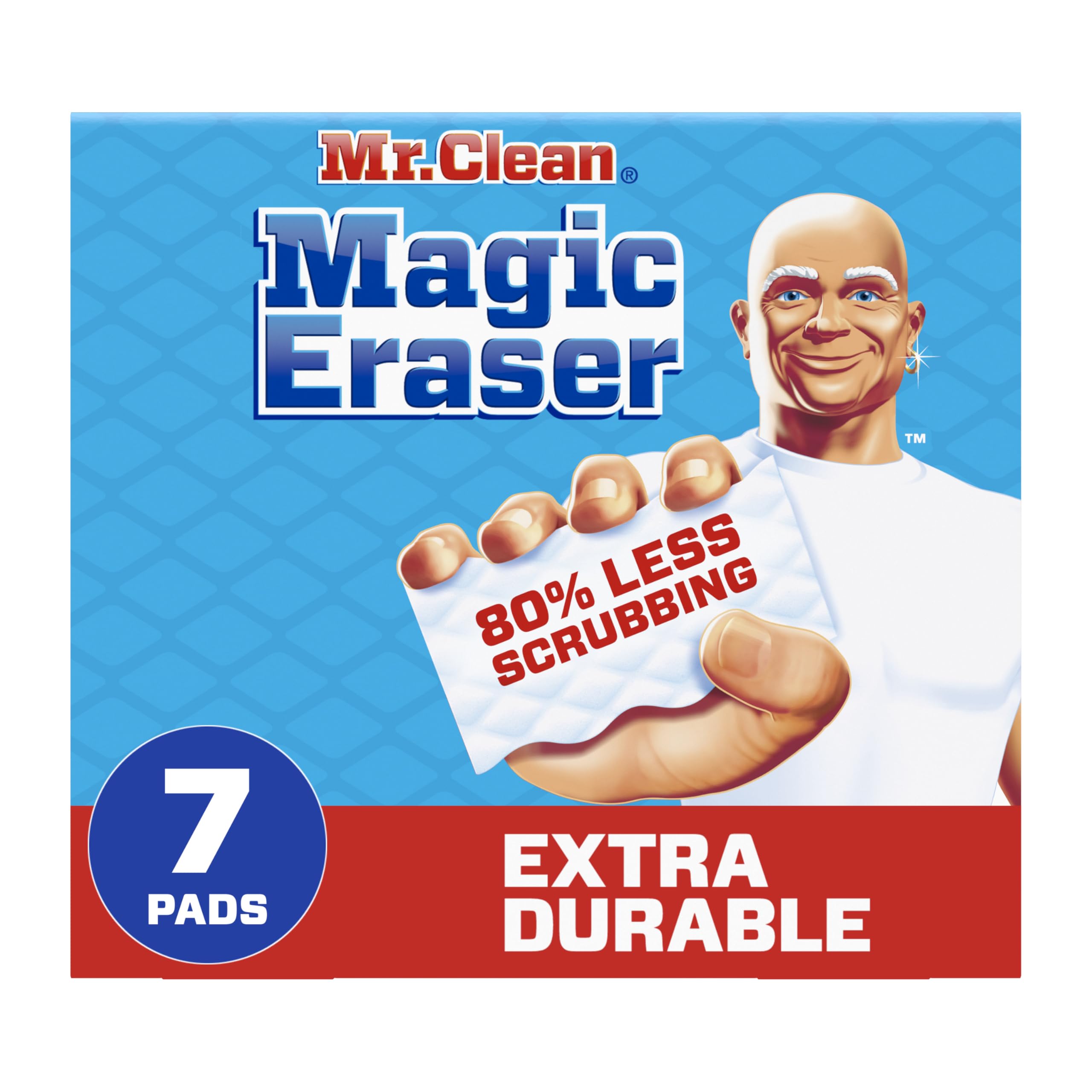 Buy now Mr. Clean Magic Eraser Sponge, All Purpose Cleaner, Cleaning Scrubber, Wall Cleaner, Sneaker Cleaner, Kitchen, Bathroom, Shower Cleaning Supplies, Melamine Sponge, Cleaning Pads, Extra Durable, 10ct Original Version 1 Count (Pack of 7) at indiglob india