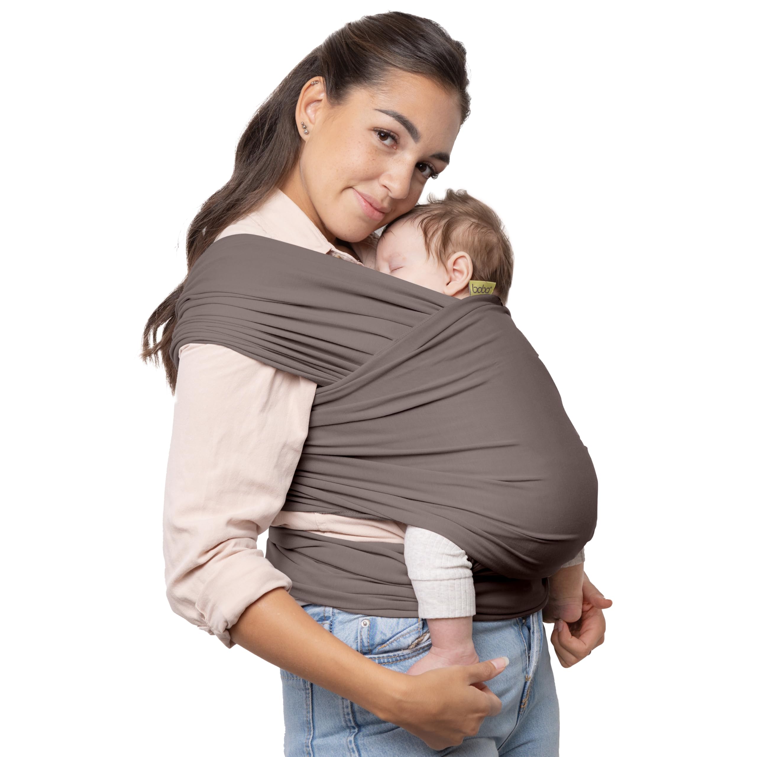 Buy now Boba Baby Wrap Carrier – Original Baby Sling Carrier for Newborns (7–35 lbs), Soft, Secure, Hands-Free & Ergonomic, Ideal for Comfortable Bonding, New Parents (Grey) at indiglob india