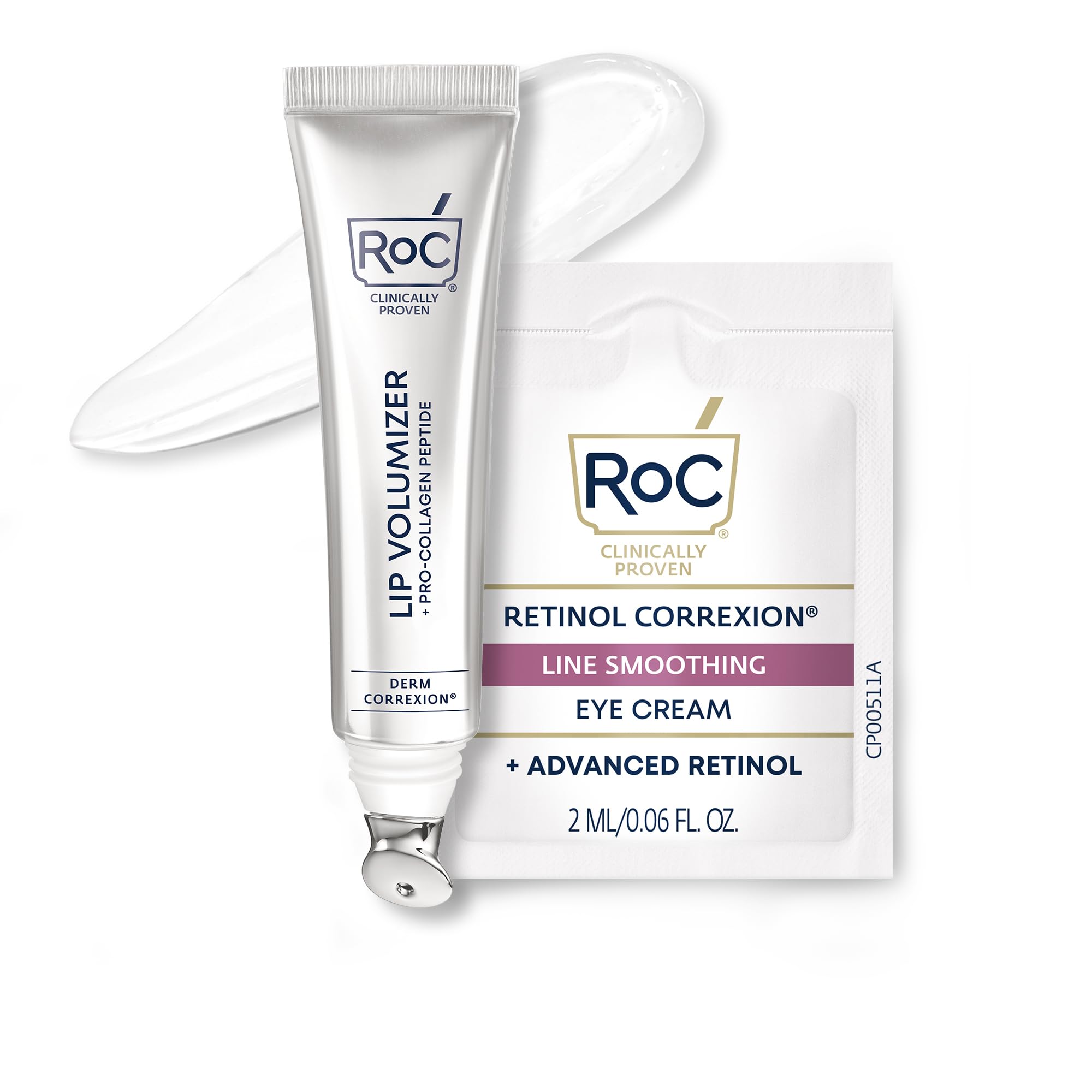 RoC Derm Correxion Retinol Serum for Face Anti Aging Firming Serum Stick | 1oz, Antioxidants visibly tighten and firm wrinkles and laugh lines on face & neck, Fragrance-Free (with Lip Packette)