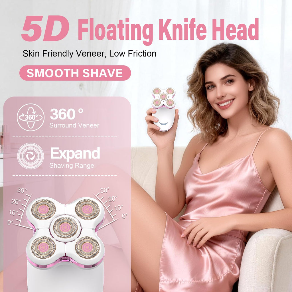 Electric Razors for Women, 18K Gold Plated Blades, Sensitive Skin